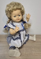 Cute plastic doll Schildkröt Doll 50 cm sleeping eyes collector vintage
