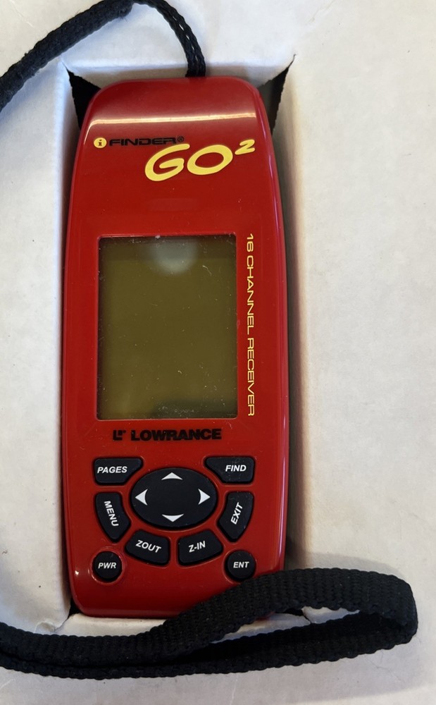 TESTED Lowrance I Finder GO2 Handheld GPS Personal Mapping GPS 16 Channel Red