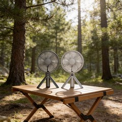 Digital Display Camping Fan 3000mAh USB Charging Foldable Tripod for stand