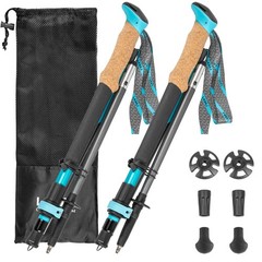 Trekking Poles Collapsible Hiking Lightweight Compact Adjustable Height