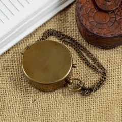 Calyron Brass Pocket Magnetic 2″ Compass with Chain Nautical Sailor Small