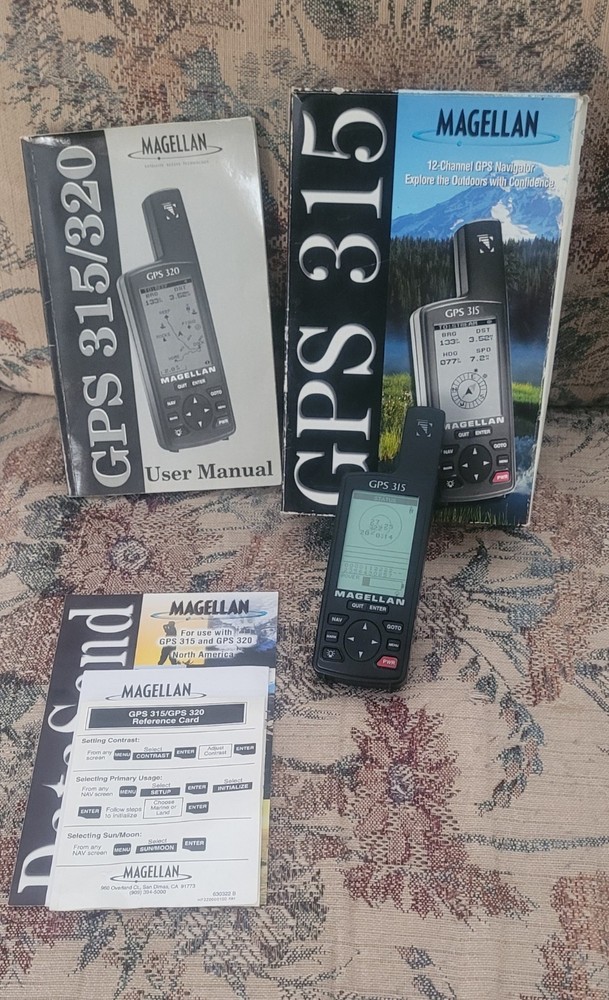 Magellan GPS 315 12 Channel GPS Navigator w/ Box & Manuals Tested & Works