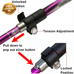 Aluminum Collapsible Ultralight Travel Trekking Hiking Pole for Men and Women