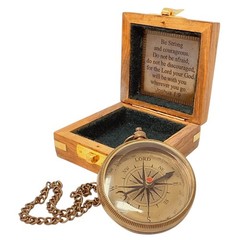 God My Lord Inspirational Engraved Compass Gift for Graduation Confirmation