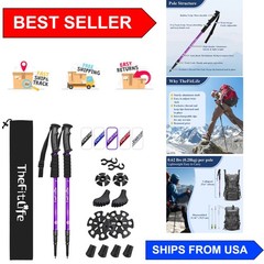 Nordic Walking Poles – Shock-Absorbing, Lightweight Hiking Sticks with Carry Bag
