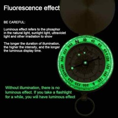 Waterproof Luminous Compass Camping Hiking Brass Compass Portable Compass