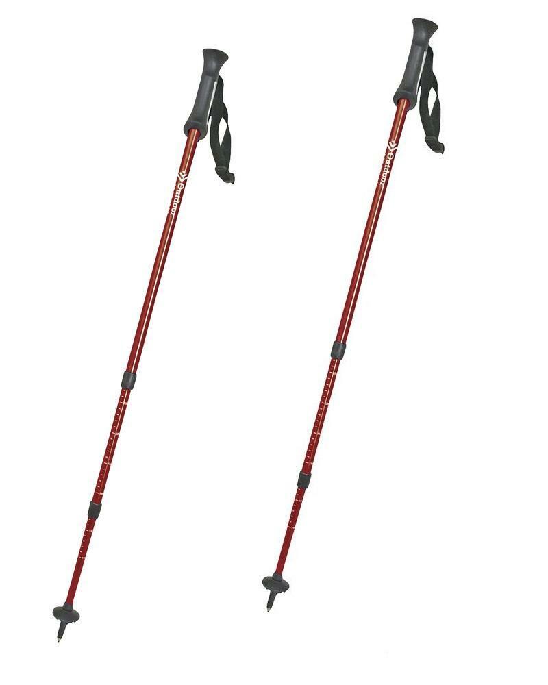 2 pack 4.5′ Telescoping Elevation Trekking Pole Adjustable Hiking Walking Stick