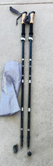 Set of Trekology Folding Trekking Poles 105-120CM Black.. 37A