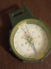 Vintage Plastic Compass Made In Hong Kong Works Great Very Rare Unique Pendant