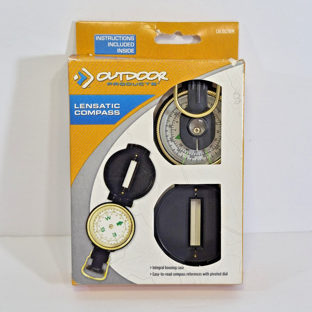 Outdoor Products Travel Gear Lensatic Compass Hunting Camping Hiking Fishing NOB