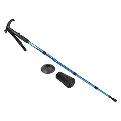 Trekking Poles, Collapsible Telescopic Hiking Pole 21-43 Inch T Handle Blue