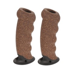 2Pcs Sturdy Cork Cane Handle Grip Replacement for Hiking Poles Yellow