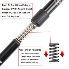 Trekking Poles, Collapsible Lightweight Shock-Absorbent Hiking Walking Sticks…