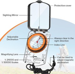 Finest Mirror Compass Outdoor Navigation – Alternative