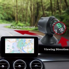 Adjustable Car Dashboard Compass – Portable ABS Guide Ball for Vehicle Travel De