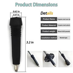 6Pcs Rubber Trekking Pole Tips – Hiking Pole Protectors, Shock Absorbing Feet, 1