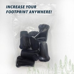 Black Trekking Pole Tips Replacement Hiking Walking Stick End Caps Rubber