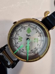 Taylor Engineer Lensatic Compass Black Metal Military Style Hiking Camping