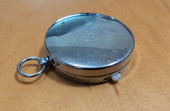 Vintage Pocket Compass Edge Mark Black Made In Japan