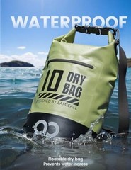 Waterproof Dry Bag with Phone Pouch – 5L//20L/30L/40L Floating 10L Olive Green