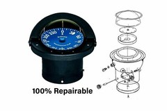 Ritchie SuperSport Flush Mount 4.5 In PowerDamp Flat Dial Compass Black SS-2000