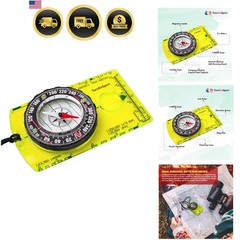 Orienteering Compass – Advanced Scout Compass for Hiking, Camping, and Backpa…