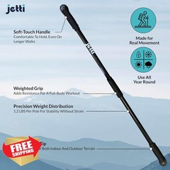 Weighted Walking Sticks for Seniors, Women and Men – 1.2lb Each Ergonomic Hik…