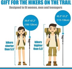 Compact Travel Folding Trekking Pole for Hikers – Adjustable Up to 51 Inches