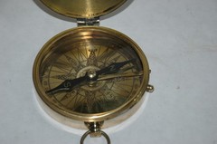 AM Polished Brass Hinged 3″ Compass Novelty Table Top Works (X4)