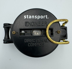 Stansport Engineer Directional Compass Military Style Black Brass Vintage
