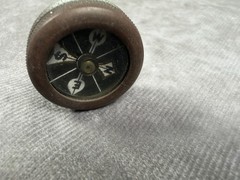 Vintage Marbles Gladstone Mich. Black Face Brass Pin Compass 🧭