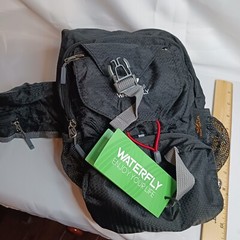 WATERFLY Packable Small Crossbody Sling Bag Hiking, Camping, Walking – Black