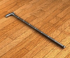 Art Solid Stainless Steel Walking Stick Cane Hiking Hiking Gear Martial Tool