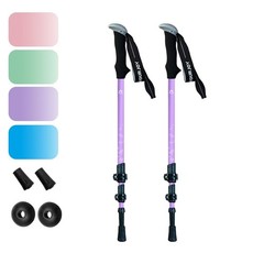 Yourjoy Hiking Trekking Poles for Kids, 2 Pack Anti Shock, A-Kids-lightpurple