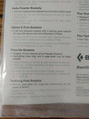 Black Diamond Trekking Pole Spare Basket 2 Baskets per package.