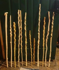 Set of 12 FRESH Cut Vine Twisted Stick FAIRY WANDS HAND PEELED~ Read Description