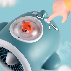 Stroller Fan Portable 8000mAh Battery 4 Speed Settings 360 Degree Rotating Head