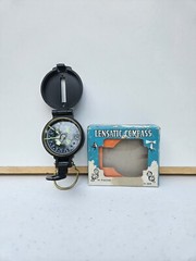 Vintage Compass Precise Pathfinder Engineer Lensatic Compass W/ Original Box