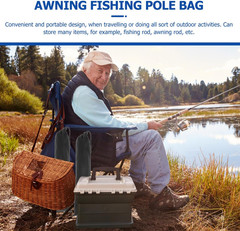 Tent Pole Bag: Trekking Poles Carrying Bag Replacement Case for Walking Stick, P