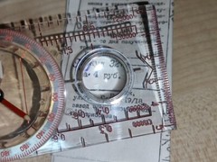 USSR Soviet Sporting Liquid Scout Compass with Magnifier Ruller Kompass , NEW