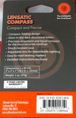 Lensatic precise compass survival emergency tactical spearfish gear equip UST