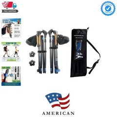 Ultralight Folding Walking Poles – Travel Ready – with Rubber Feet, Baskets, …