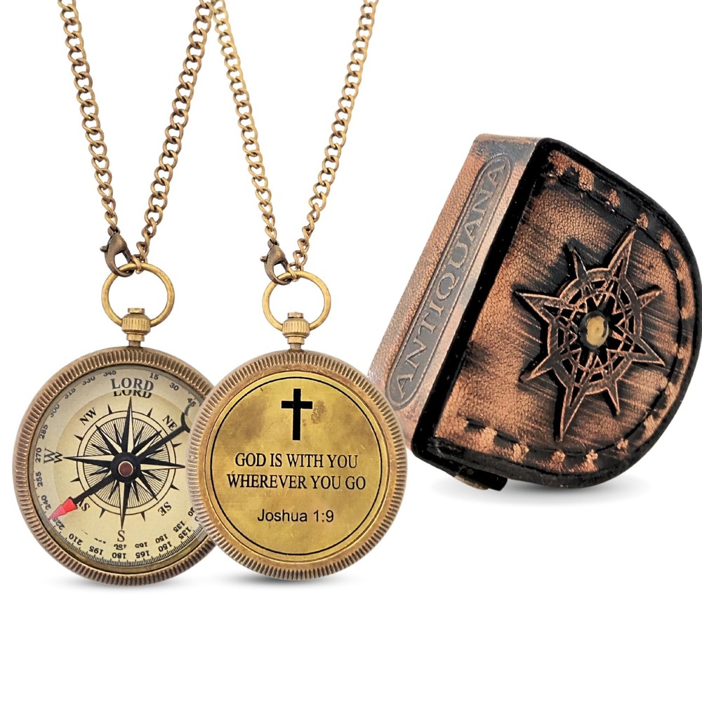 Brass Compass 2026 Graduation Gift For Him Communion Confirmation Boy Religion