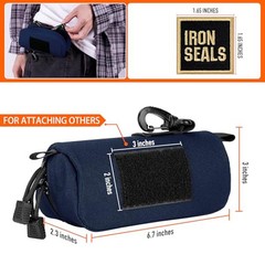 Extra Large Tactical Molle Sunglasses Case Anti-Shock Semi-hard Navy Blue
