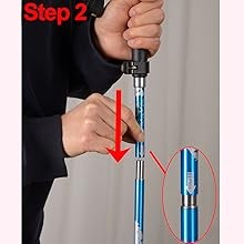 Lightweight Collapsible Trekking Pole – 7075 Aluminum Adjustable Walking Stick