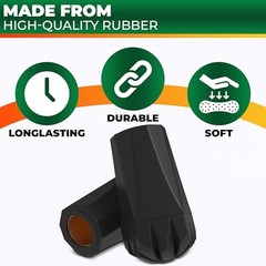 6 Pcs Rubber Tips for Hiking Poles – Rubber Cane Tips Replacement, Durable