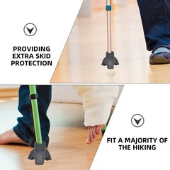 2Pcs Durable Anti Slip Crutch Tips Walking Cane Accessories Black
