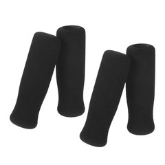 4Pcs Comfortable Padded Cane Handle Covers Non Slip Black Grip Pads for Walkers