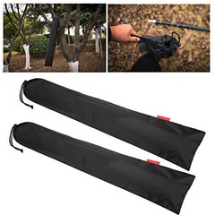 2Pcs Tent Pole Bag, 31.5in Trekking Poles Carrying Bag Tent Stakes Bag Black