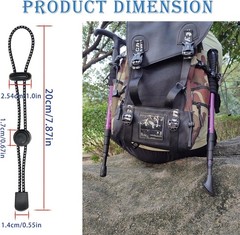 Backpack Hiking Stick Holder Straps, Elastic Lanyard Cord Rope for Walking Pole